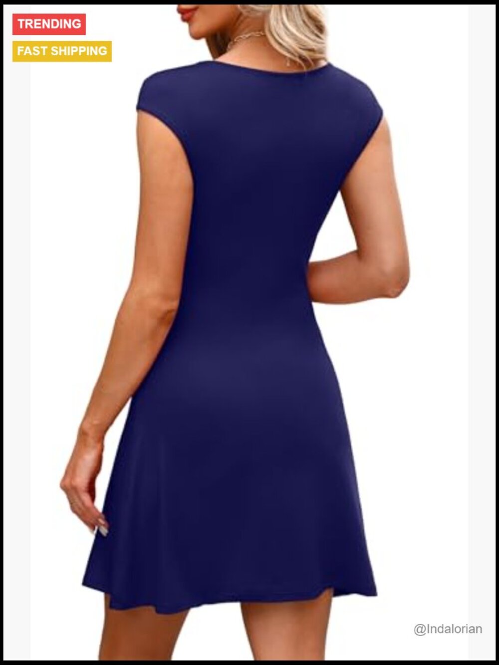 Cap Sleeve Cocktail Bodycon Mini Dress for Formal Party Club Outfits - Picture 5 of 7